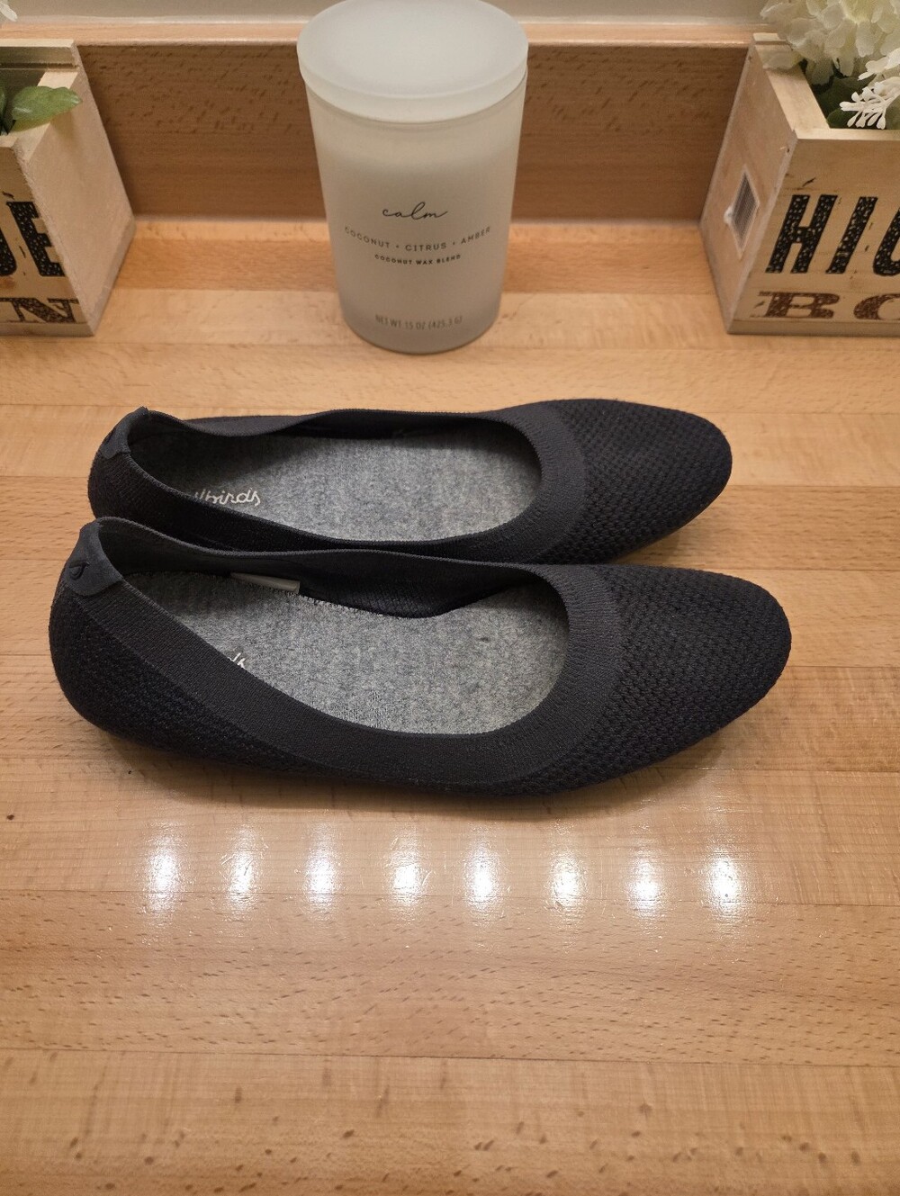 Allbirds Women's Tree Breezer Ballet Flats Black Size 10